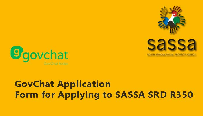 GovChat Application Form for Applying to SASSA SRD R350